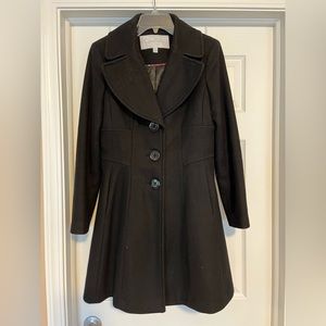 Jessica Simpson wool blend black dress coat. Size medium.